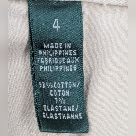Lauren Ralph Lauren Chino Khaki Pants Size 4 With 2 Tiny Bleach Spots On Leg - Picture 7 of 14